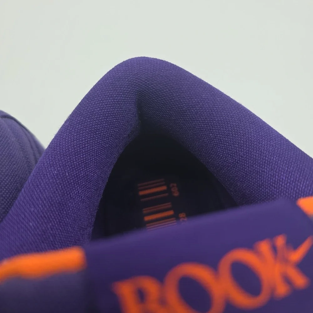 Nike Book 1 Men's Low Top Lace Up Athletic Sneaker Solid Purple Orange Size 10